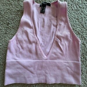 Forever 21 Light Pink Ribbed Tank Top